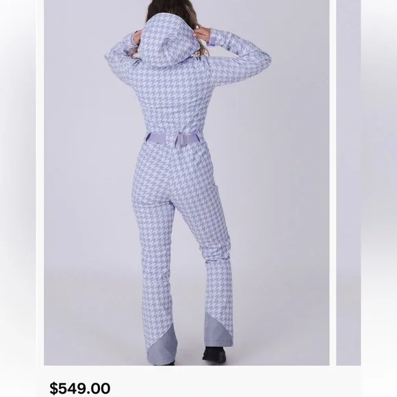 🎿 NWT OOSC purple houndstooth ski suit 🎿 - Picture 3 of 6